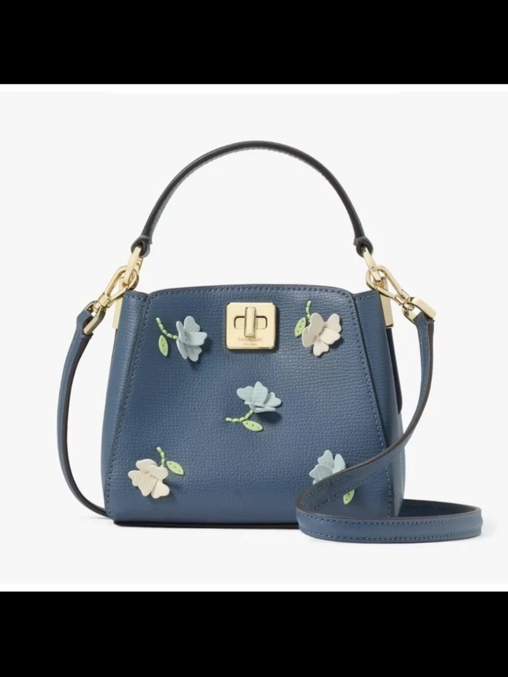 Kate Spade New York Phoebe Applique Mini Top Handle Bag Bluestone